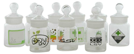 Large Ground Glass Jars